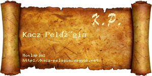 Kacz Pelágia névjegykártya